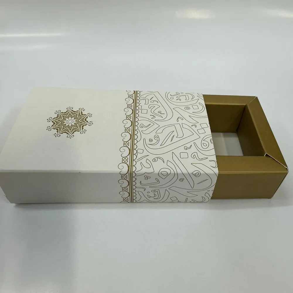 Oud and oud oil drawer box with sleeve and foam insert